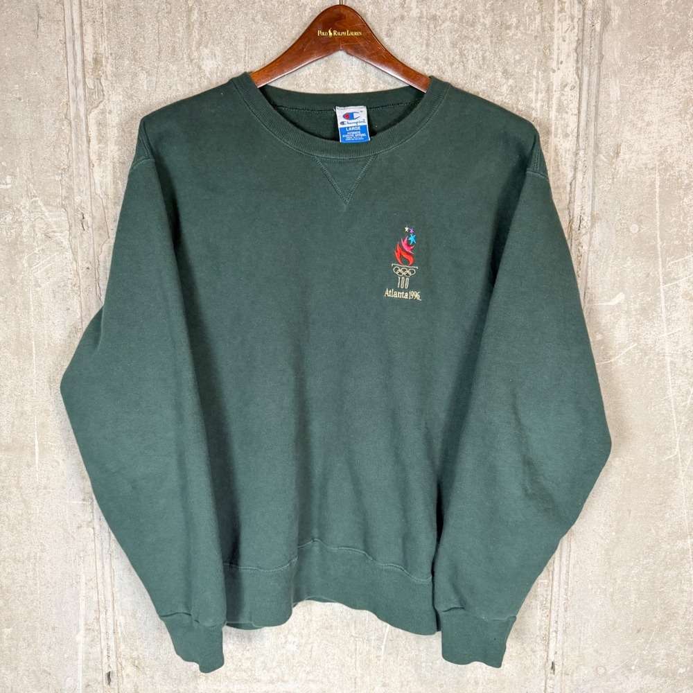 Vintage Champion 1996 Atlanta Olympics Sweatshirt Mens Large Green Made in USA